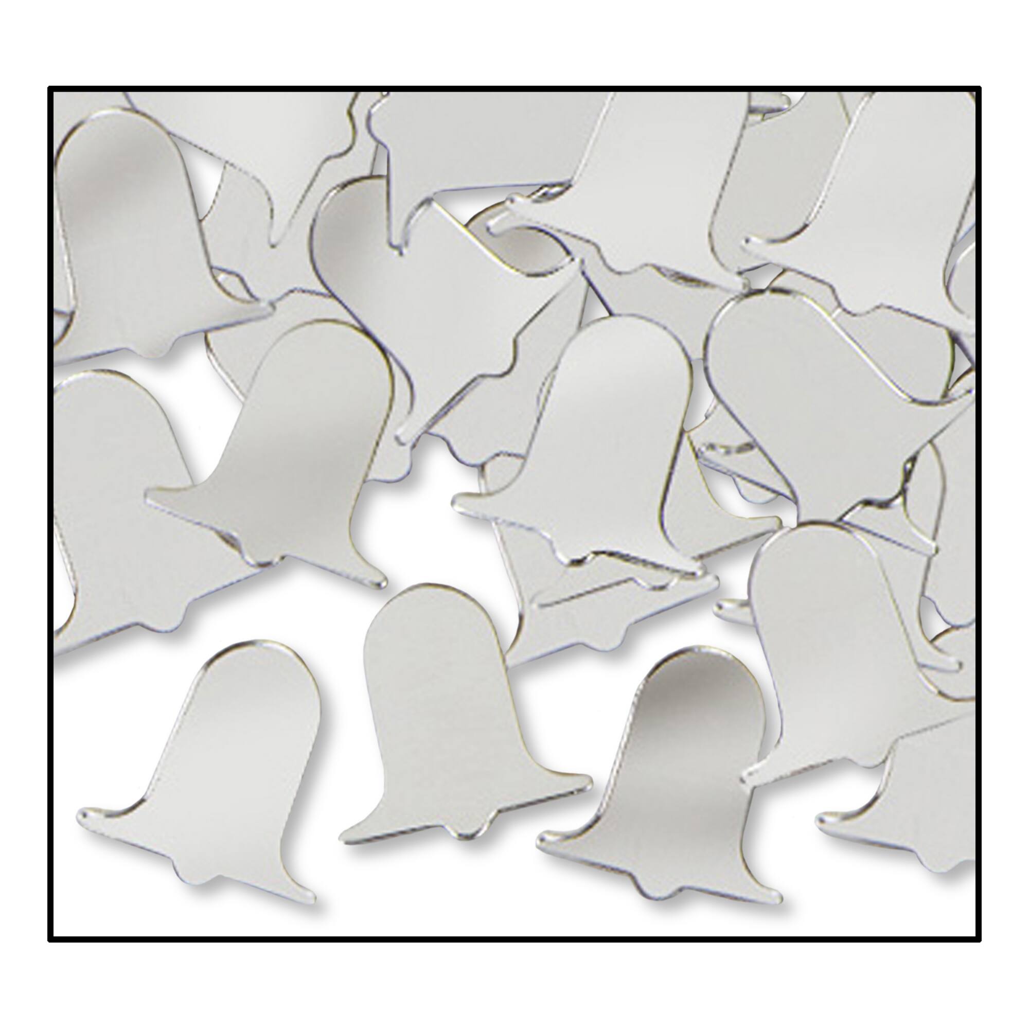 Beistle 1oz. Silver Fanci-Fetti Bells Packs, 3ct.